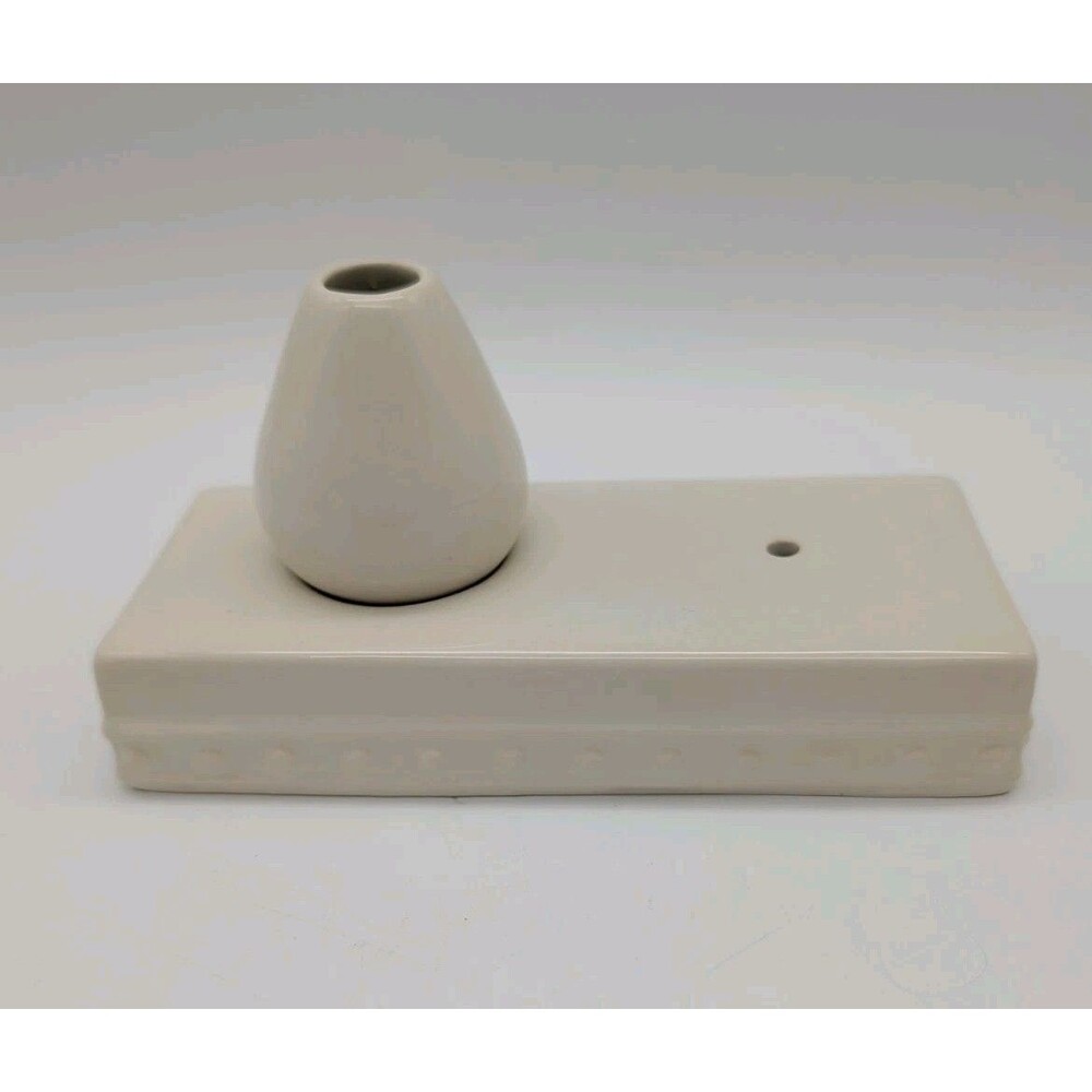 Nora Fleming Pearl Dot Bud Vase Toothpick Holder White